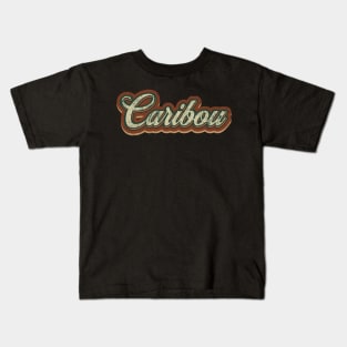 Caribou Vintage Text Kids T-Shirt